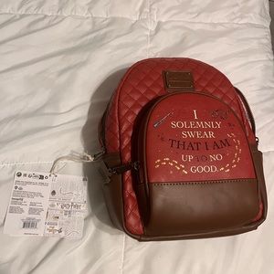 BNWT Harry Potter Loungefly Backpack Solemnly Swear Red